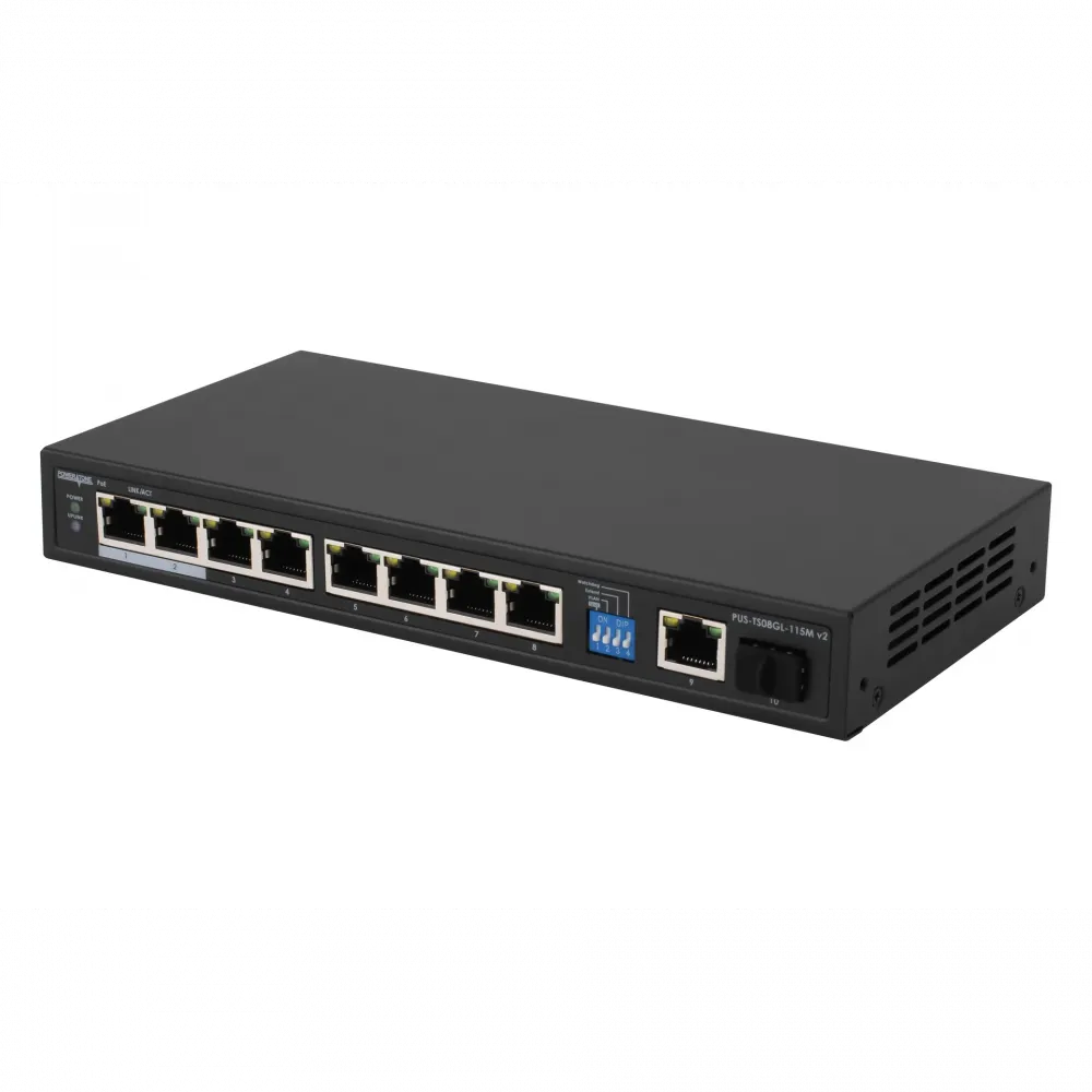 Неуправляемый 8-портовый PoE коммутатор PUS-TS08-115M v2