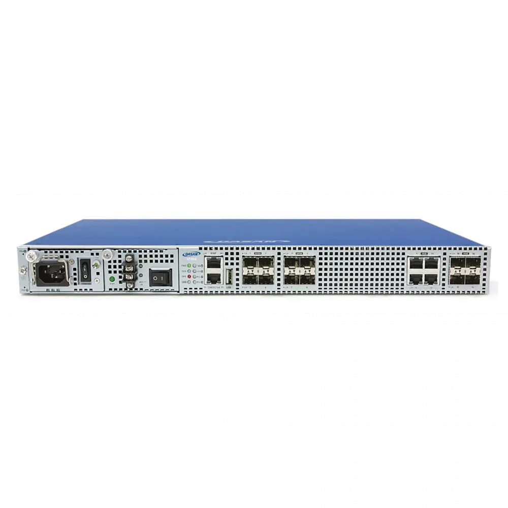 Станционный терминал OLT: 8 портов GPON, 4 порта 10G SFP+, 4 комбо-порта 10/100/1000Base-T/SFP