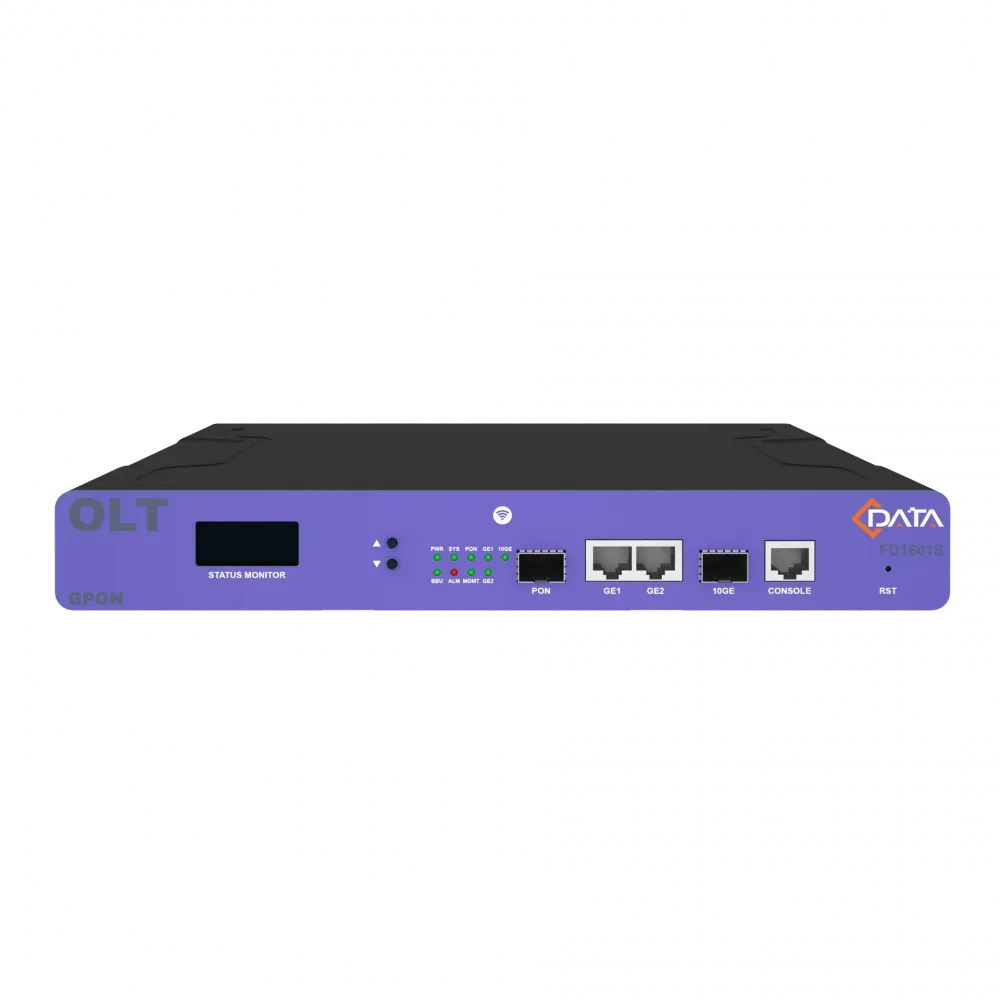 OLT C-DATA FD1601S-B1: 1 порт GPON (SFP), 2 GE, 1 SFP+, БП AC