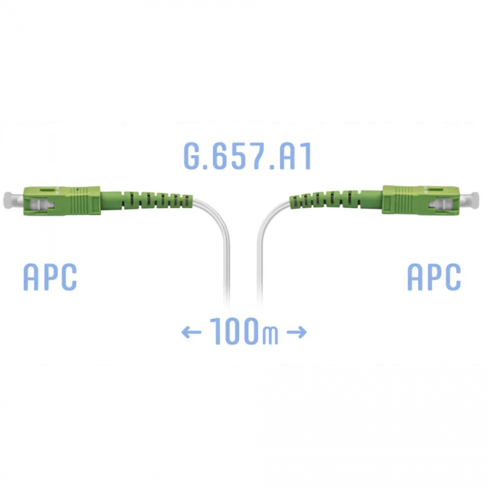 Патчкорд оптический FTTH SC/APC 100 метров (кабель 604-02-01W)